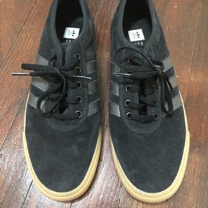 Men’s Black Adidas Shoes with Gum Soles